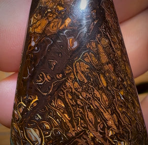 🔨 AUCTION 🔨 No Reserve 53 x 31mm - Drilled Boulder Opal Pendant w/ Eco Friendly Vegan Cord