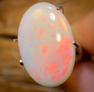 3.05cts - South Australian White Opal. Red Broadflash!