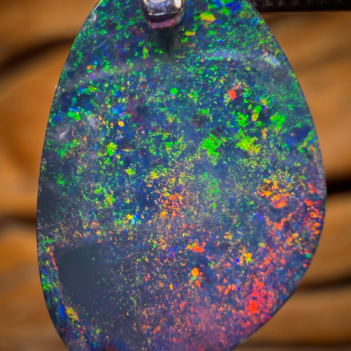 Sterling Silver - Pure Simplicity! Queensland Boulder Opal Doublet Pendant Unisex