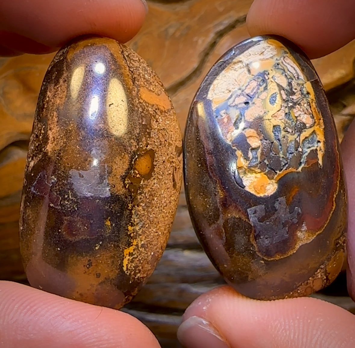 181.6cts - Wonderful Complete Yowah Nut Tribal Kernel Opal Pair