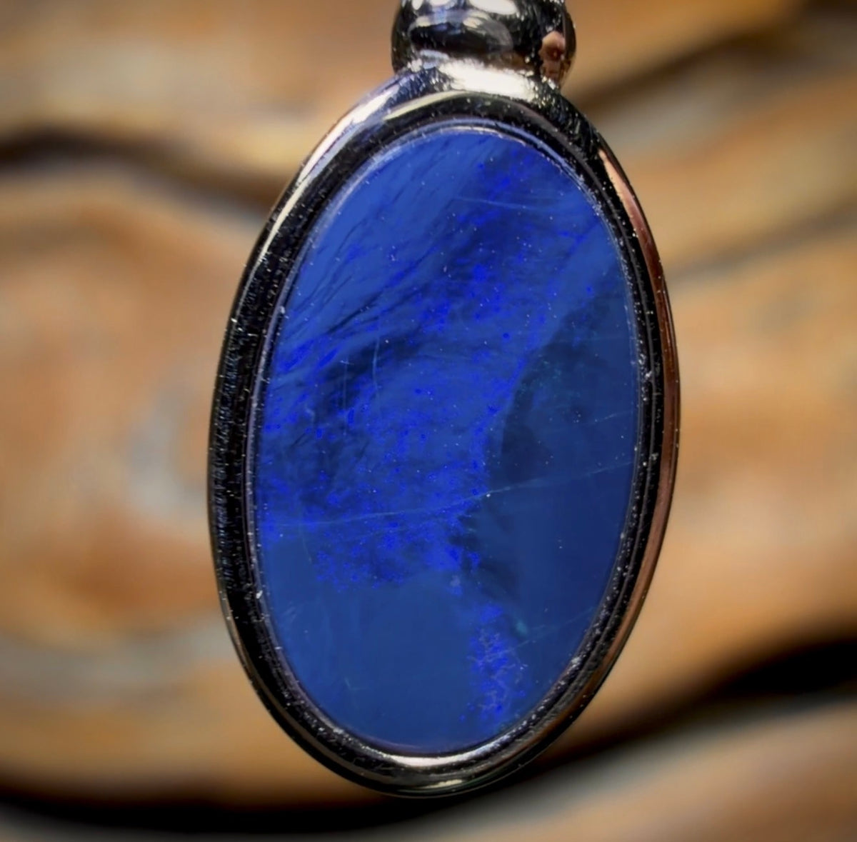 Sterling Silver - Queensland Boulder Opal Doublet Pendant BARGAIN