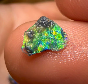 9.6cts - 8x TOP Lightning Ridge Black Opal Chips - Opal Whisperers