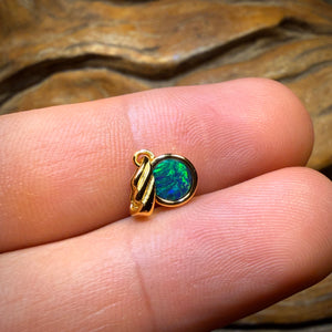 Bargain Card! Sterling Silver Gold Plated - Queensland Boulder Opal Doublet Pendant
