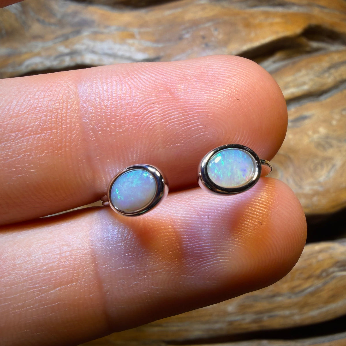 Sterling Silver - Solid South Australian Crystal Opal Ring ADJUSTABLE