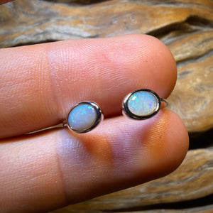 Sterling Silver - Solid South Australian Crystal Opal Ring ADJUSTABLE