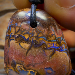 27 x 26mm - Drilled Boulder Opal Necklace