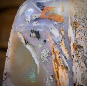 29.2cts - Solid Australian Boulder Pipe Opal Cool Picture Stone