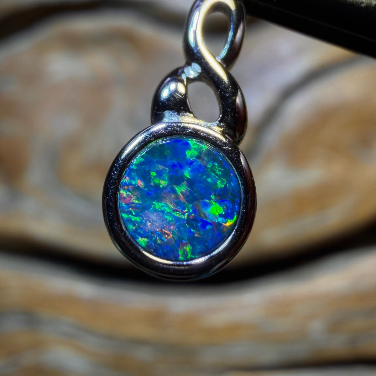 Bargain Card! Sterling Silver - Queensland Boulder Opal Doublet Pendant