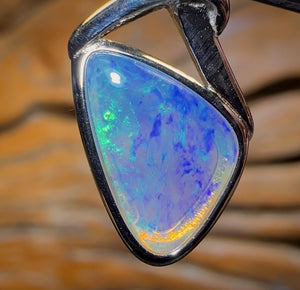 Sterling Silver - Solid South Australian Crystal Opal Pendant
