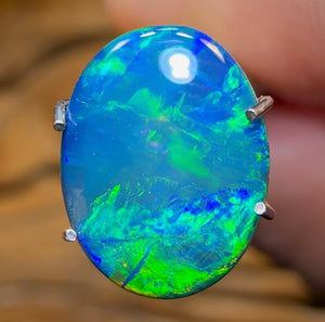 1.9cts - Lightning Ridge Black Opal Doublet. Old School - Opal Whisperers