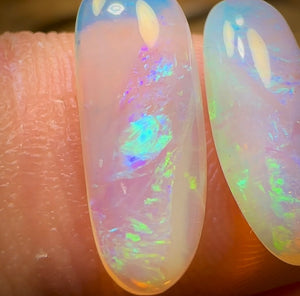 3.75cts - Lightning Ridge Crystal Opal Pair