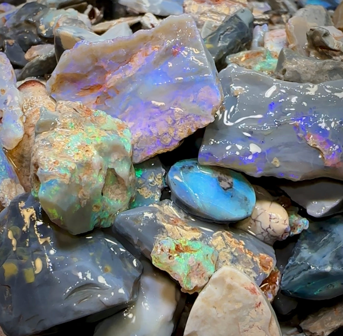 The 300Cts - Lightning Ridge Potch And Colour Parcels. Bulk Listing - Opal Whisperers