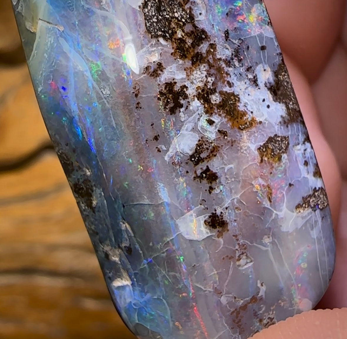 112.3cts - Large Australian Boulder Seam Opal - Opal Whisperers