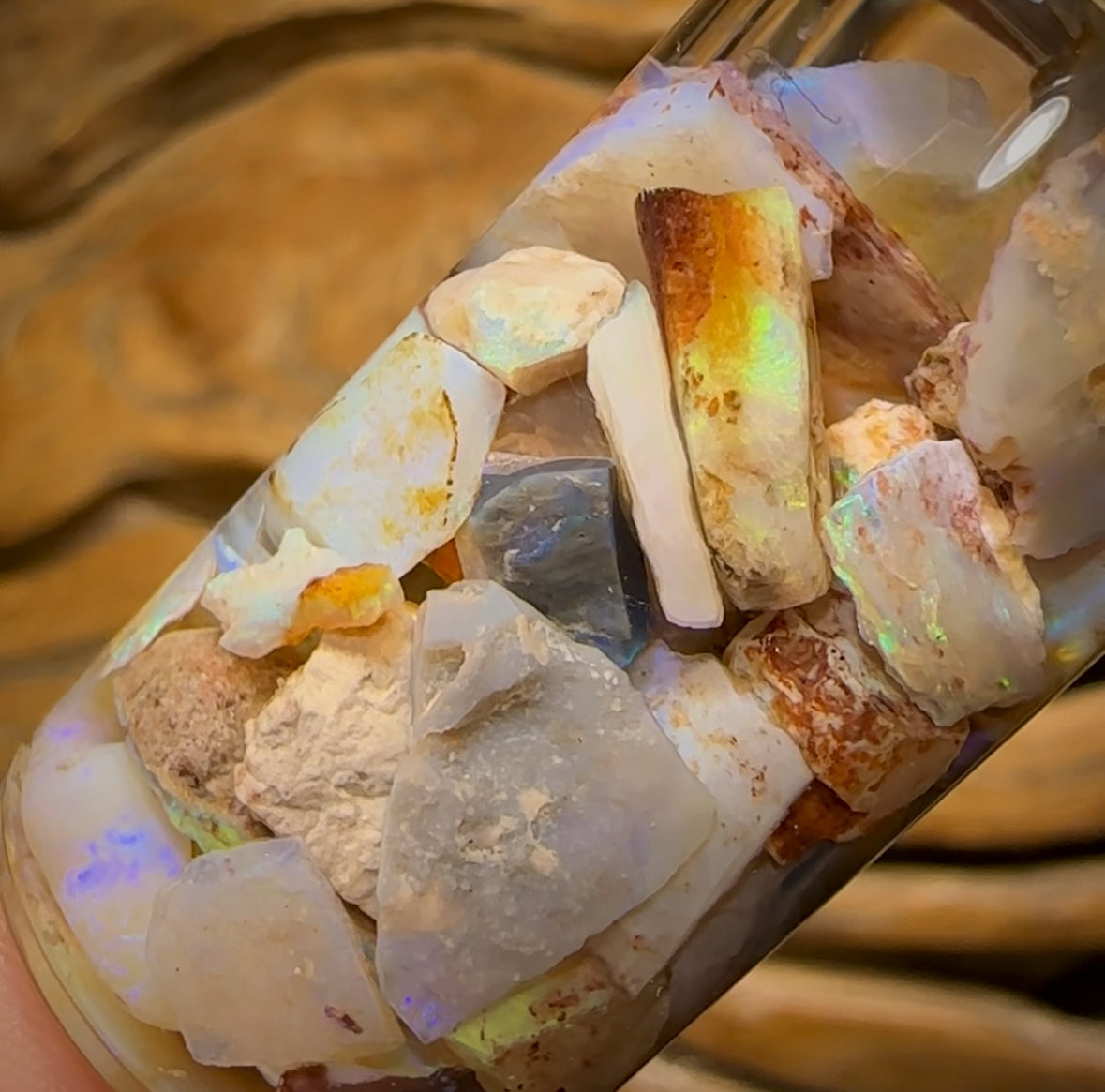 54.8cts - Vial of Mixed Australian Opal Rough