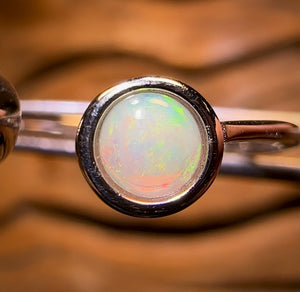 “Multi Size” Sterling Silver - South Australian Crystal Opal Ring