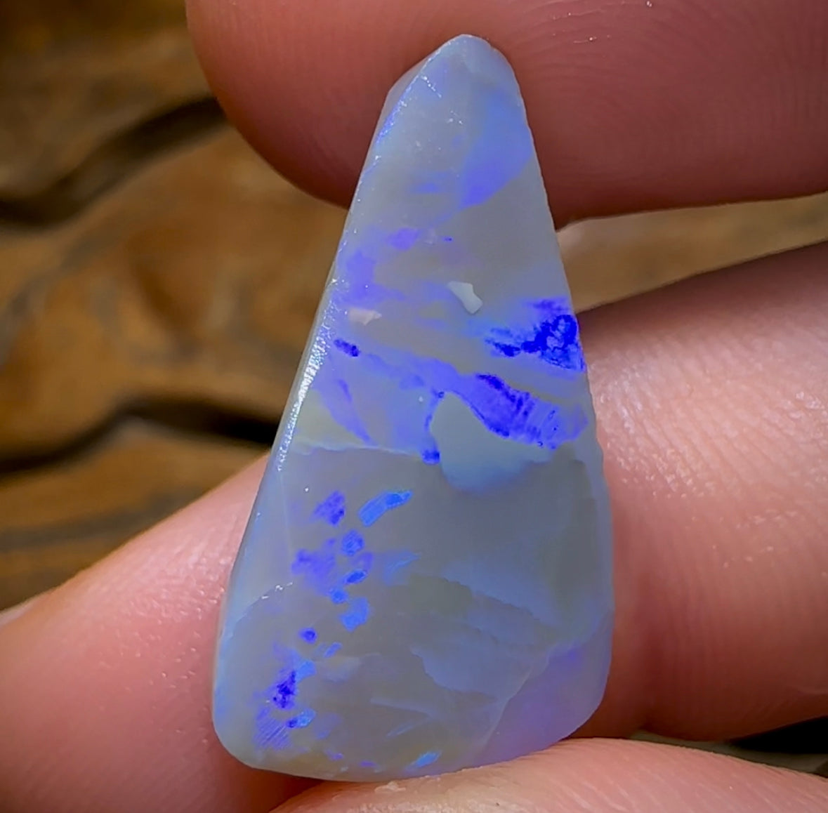 12.1cts - Lightning Ridge Dark Opal Rub - Opal Whisperers