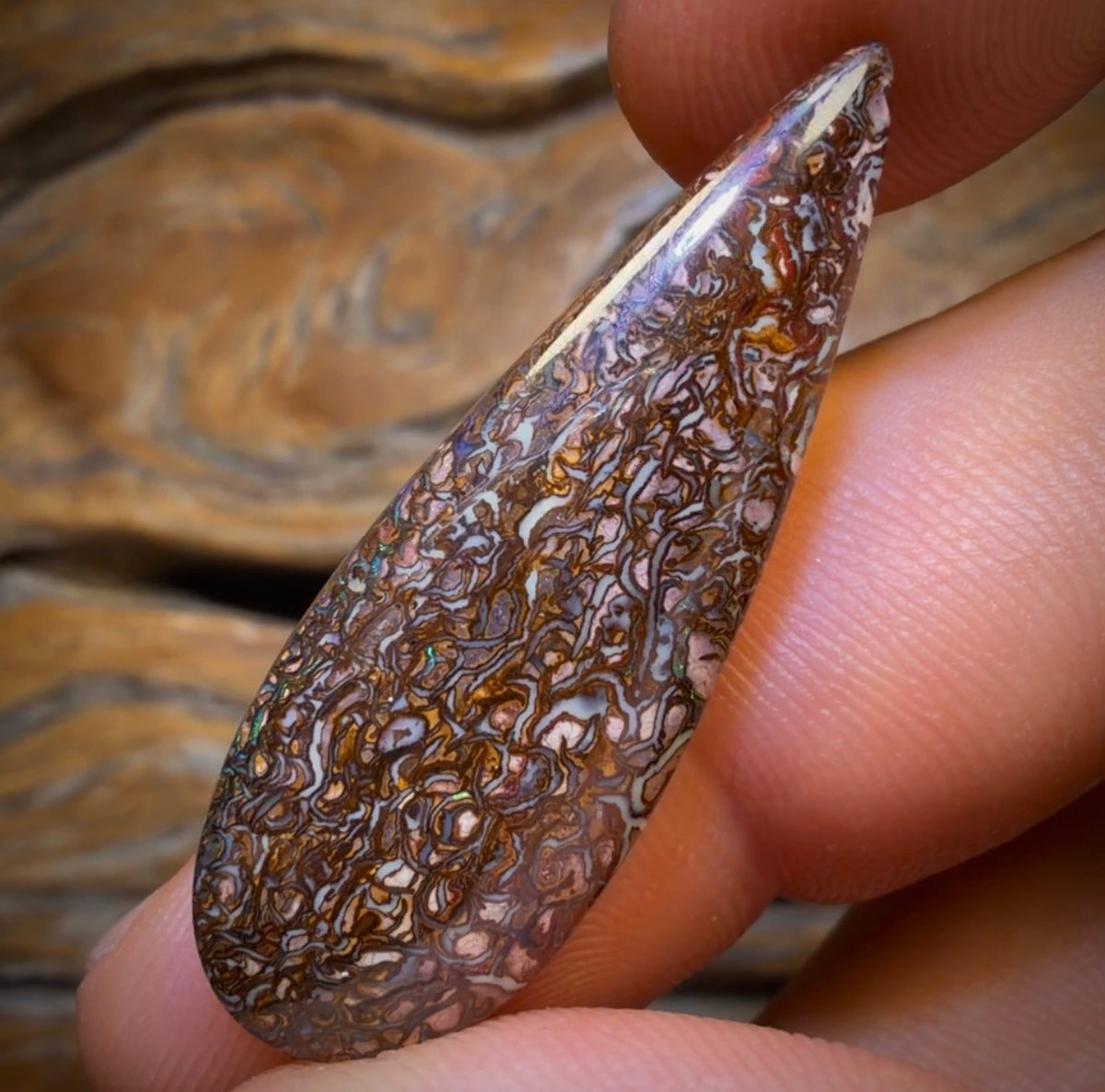 17.4cts - Tribal Yowah Nut Opal. Australian Opal