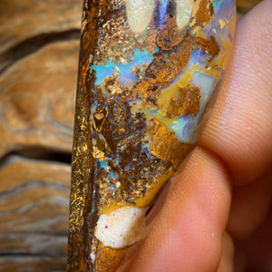 119.6cts - Wood Fossil Replacement Boulder Opal from Yowah