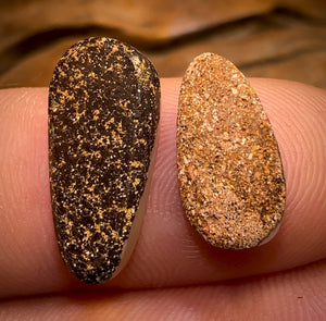 6.6cts - Australian Boulder Seam Opal Pair