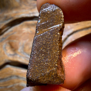 Bargain Card! 33.5cts - Queensland Boulder Seam Opal Rough Piece. Natural Split