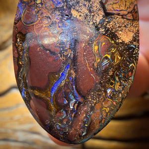 37 x 23mm - Drilled Tribal Queensland Boulder Opal Necklace