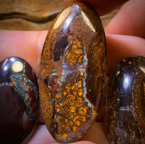 138.7cts - 3x Australian Tribal Boulder Opal’s. Wholesale Dealers Parcel