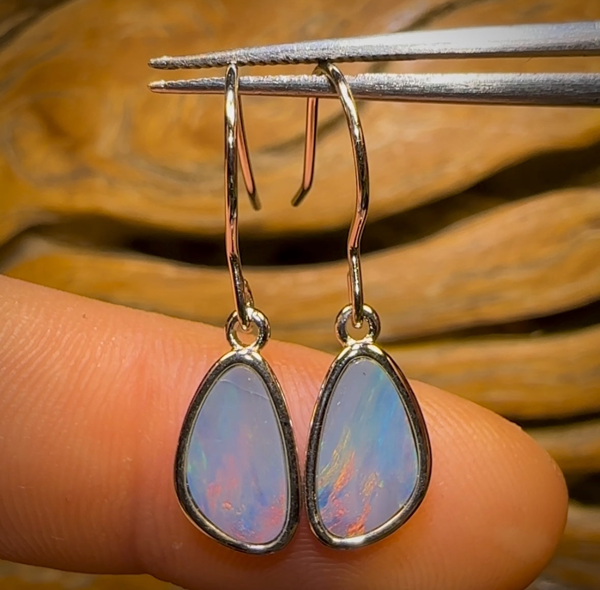 Auction Fall-Through = Your Gain! 🔥 Now More Than 50% Off RRP 🚨 Sterling Silver - Australian Boulder Opal Doublet Hook Earrings