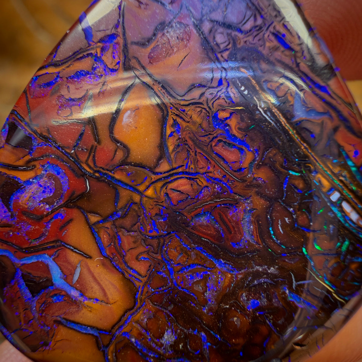 74.1cts - BEST Tribal Pattern! Australian Boulder Opal from Koroit
