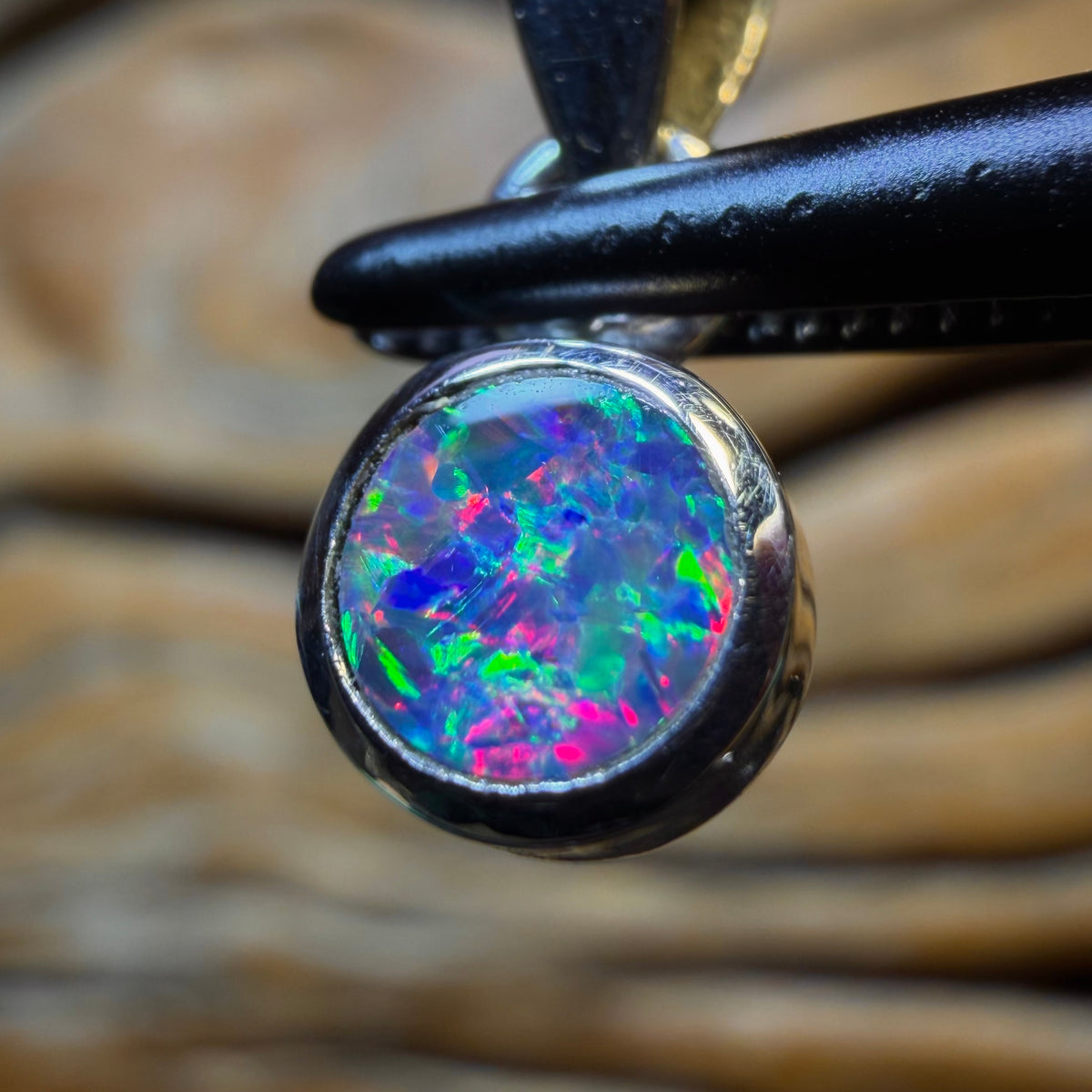 HDW Sterling Silver - Queensland Boulder Opal Doublet Pendant