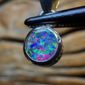 HDW Sterling Silver - Queensland Boulder Opal Doublet Pendant