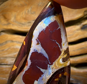 98.6cts - Large “Teardrop Landscape” Queensland Boulder Opal