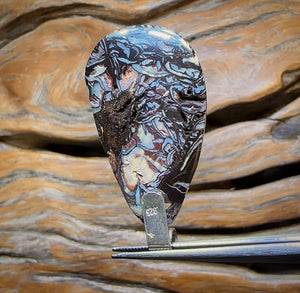 Awesome Solid Queensland Boulder Opal Pendant Black Tribal Magic