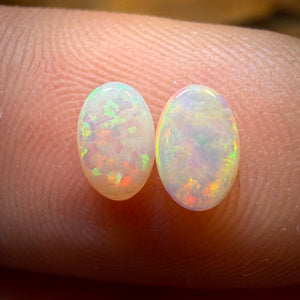 0.45cts - South Australian White Opal Pair