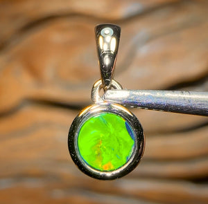 14k Gold - Australian Boulder Opal Doublet Pendant - Opal Whisperers