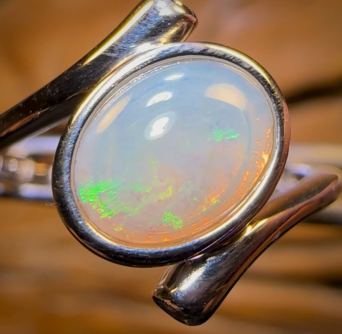 Sterling Silver - South Australian Crystal Opal Ring