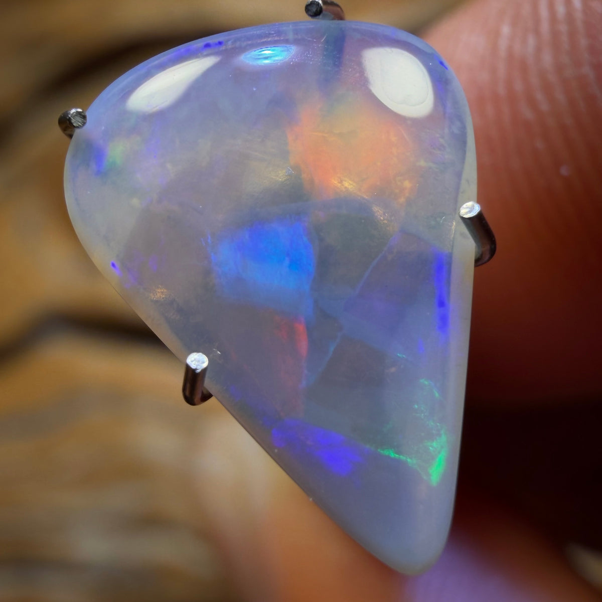 1.9cts - Lightning Ridge Super Rare Harlequin Type Crystal Opal