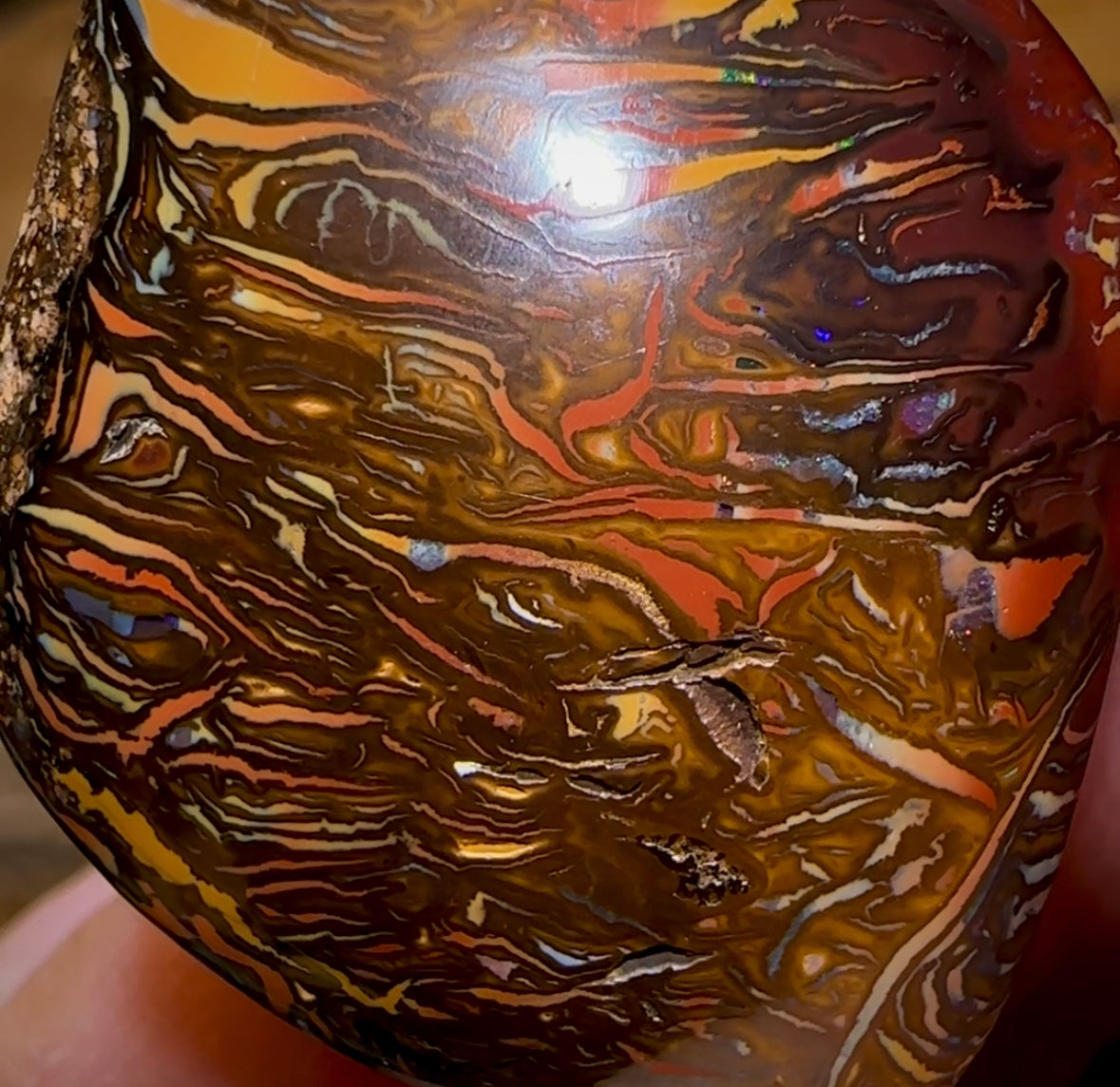 32.2cts - Amazing Tribal Picture Stone Boulder Opal from Yowah