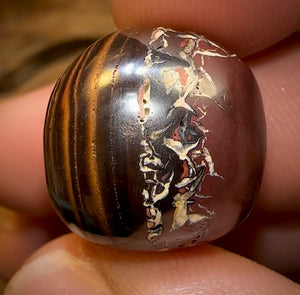 Auction Fall-Through = Your Gain! 🔥 Now More Than 50% Off RRP 🚨 17 x 17mm - Drilled Queensland Boulder Opal Bead VERY LIMITED