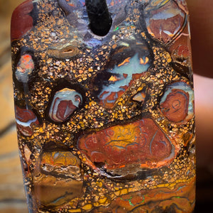 34 x 21mm - Drilled Tribal Queensland Boulder Opal Necklace