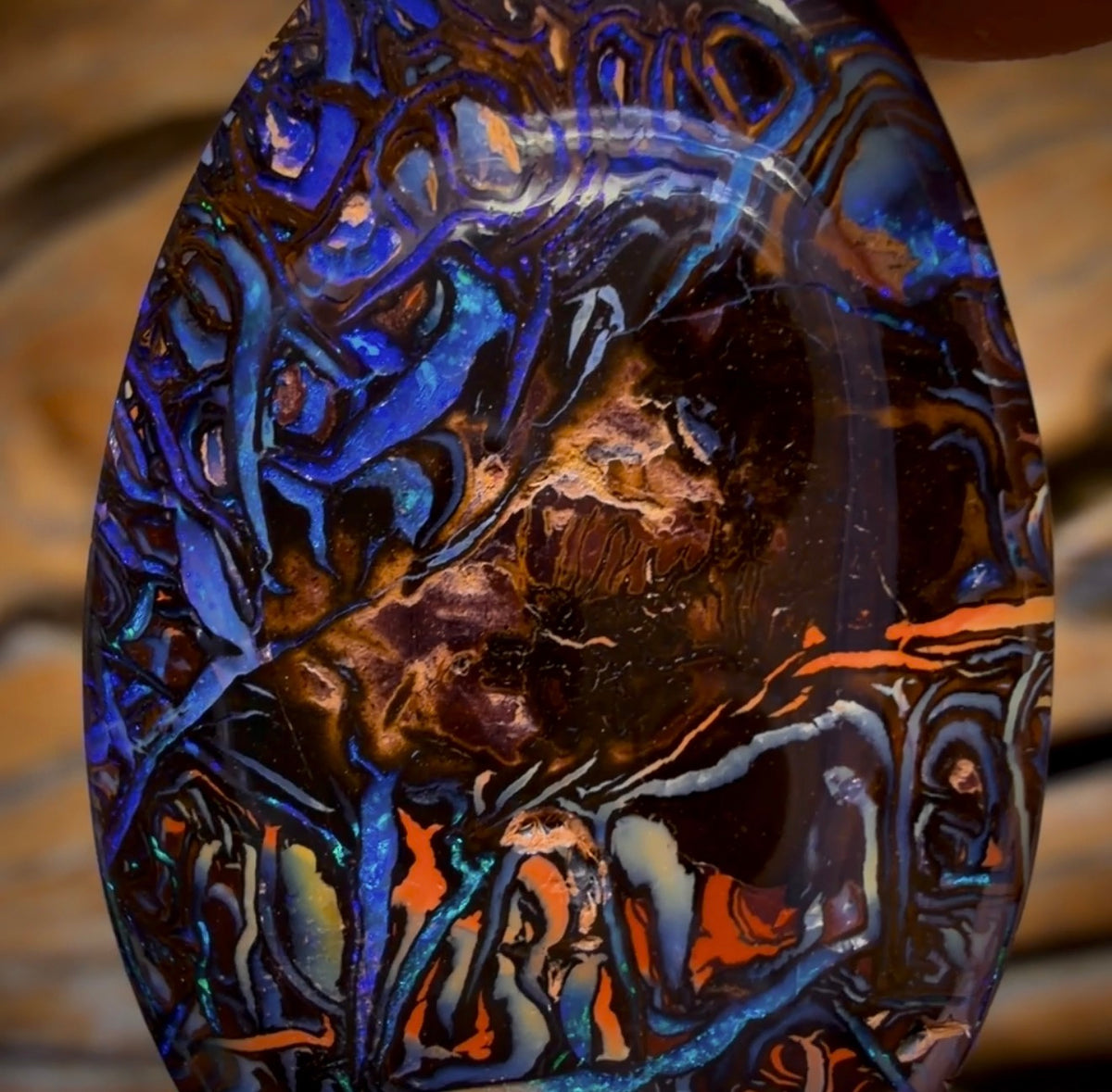 56.5cts - Wow Banger TOP Tribal Australian Boulder Opal from Koroit