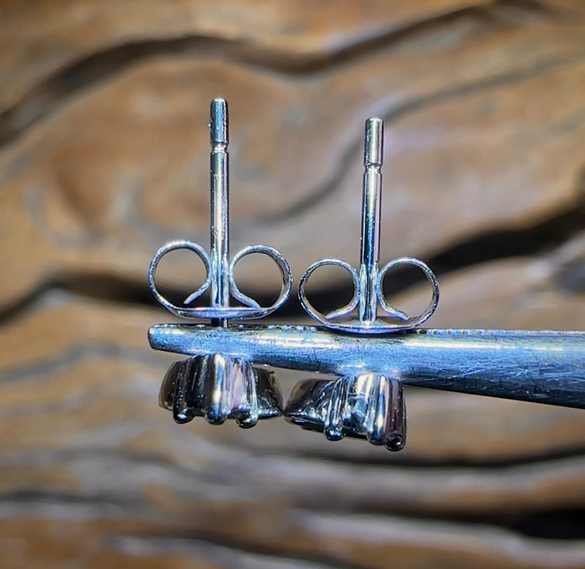 14k White Gold - Classic Queensland Boulder Doublet Earrings - Opal Whisperers