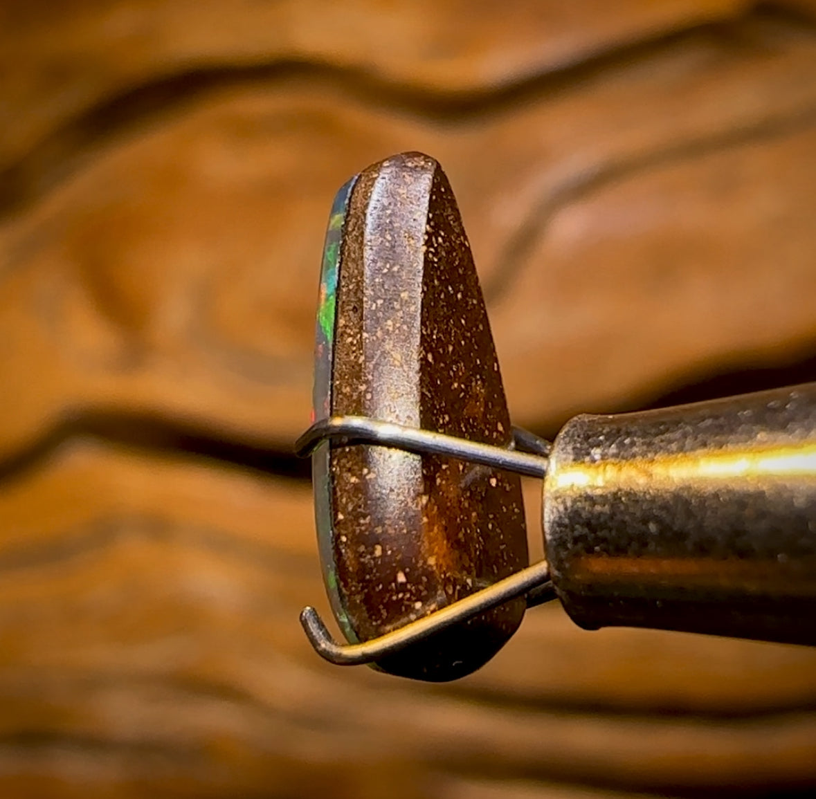2.25cts - Top Black Teardrop Australian Boulder Opal Doublet