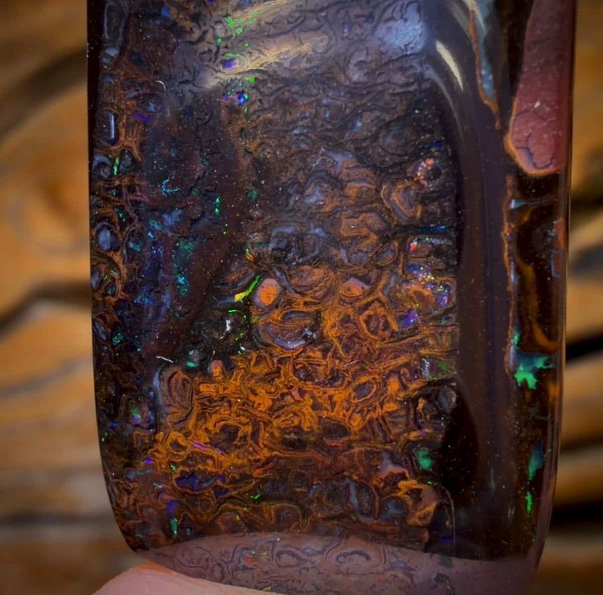 114,3 cts - Opale boulder tribale australienne de Koroit