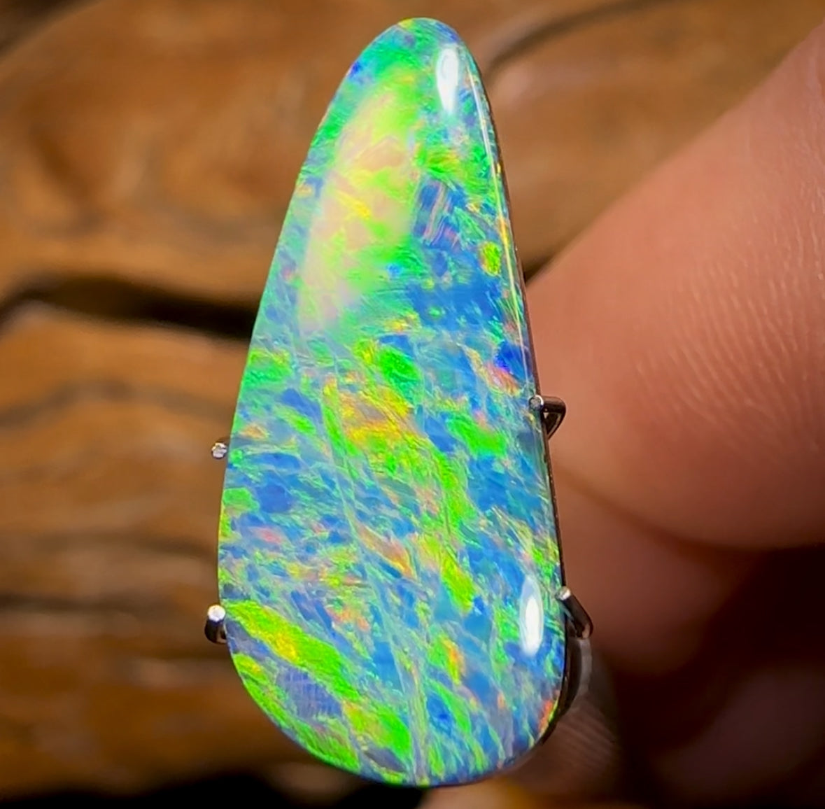 4.9cts - Top Australian Boulder Opal Doublet Full Muti Coloration