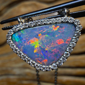 HDW Sterling Silver - Queensland Boulder Opal Doublet Pendant