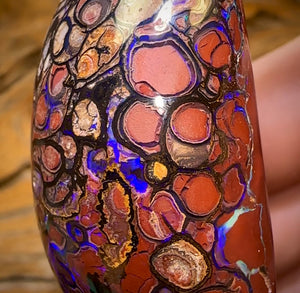 396.1cts - ISAACS CUT!! Large Top Tribal Queensland Boulder Opal Polished Specimen