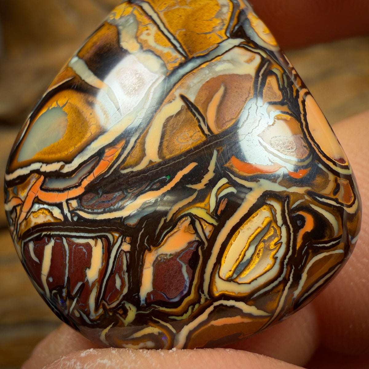 64.4cts - Artistic Tribal Queensland Boulder Opal from Yowah