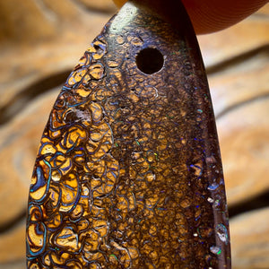 Wildcard! 40 x 17mm - Drilled Tribal Queensland Boulder Opal