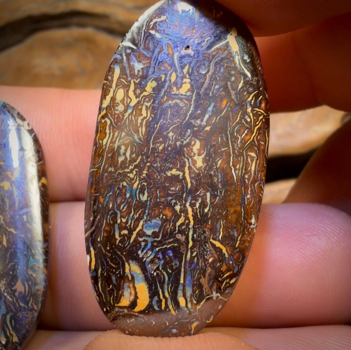 68.1cts - Tribal Queensland Boulder Opal Matching Pair