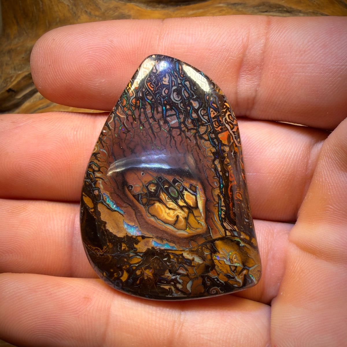 150.1cts - Awesome Tribal Yowah Nut Opal. Double Sided Picture Stone